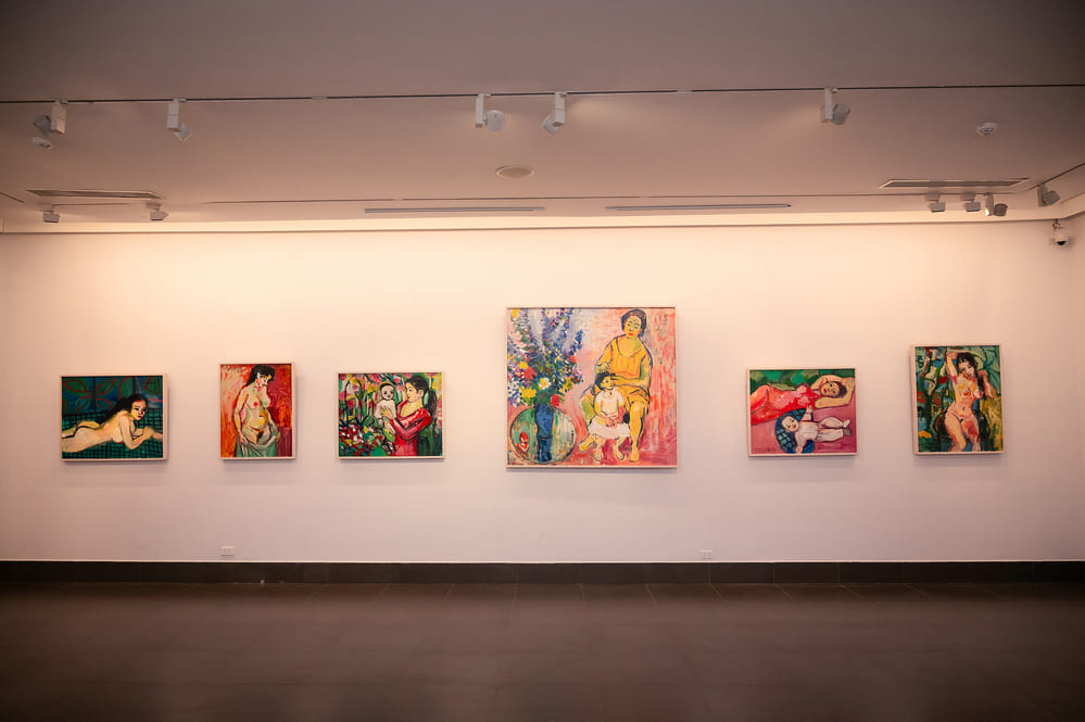 Khong gian trien lam tranh cua hoa si Do Son. Anh: Ban to chuc