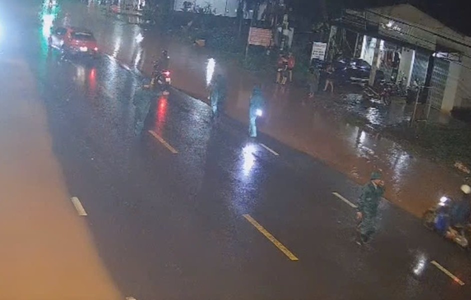 Scene de l'accident qui a cause la mort de M. Le Phuoc Toan. Photo : Fournie par les habitants