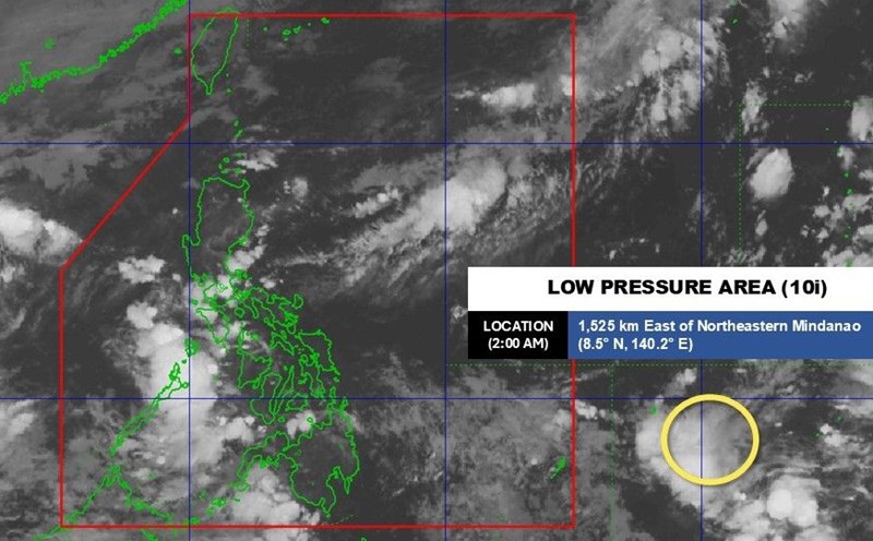 The low pressure near the Philippines on October 30 is forecast to have little chance of strengthening into a storm in the next 24 hours. Photo: PAGASA