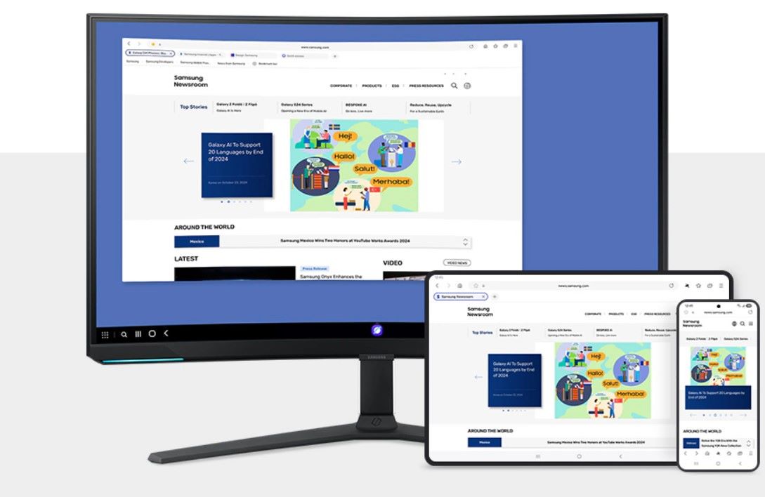 Samsung Internet brings a seamless synchronization experience between Samsung Galaxy phones and PCs. Photo: Samsung