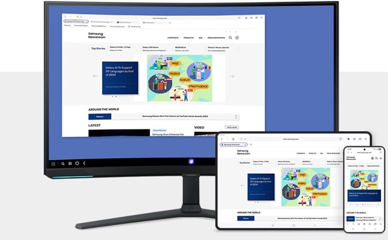 Samsung Internet brings a seamless synchronization experience between Samsung Galaxy phones and PCs. Photo: Samsung