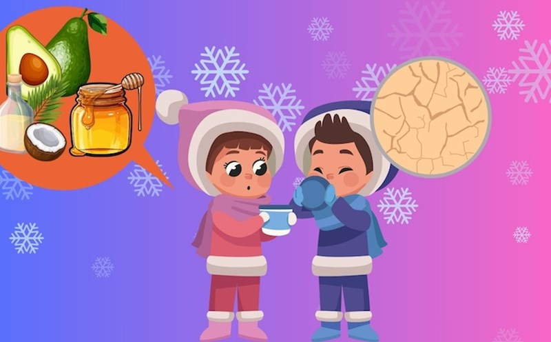 Some simple tips at home to help treat dry, itchy skin in winter. Graphic photo: My Linh