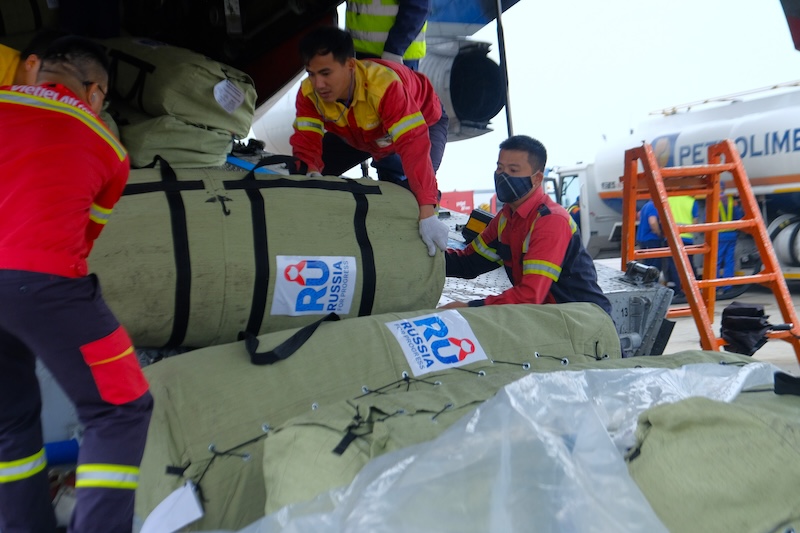 ロシア連邦政府からフエ市の人々に29トンの緊急援助物資が送られた。写真: 堤防管理および自然災害予防管理局