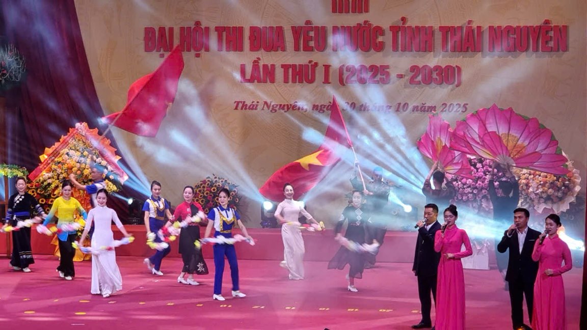 Khai mac Dai hoi thi dua yeu nuoc lan I tai tinh Thai Nguyen. Anh: Toan Nguyen.