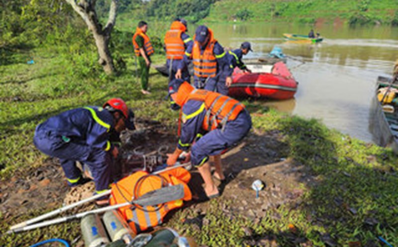 The authorities organized a search for the victim's body. Photo: Provided by the police