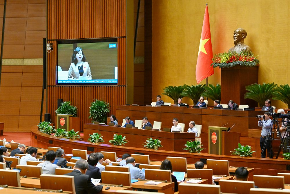 Phien thao luan cua Quoc hoi sang 30.10. Anh: Pham Dong