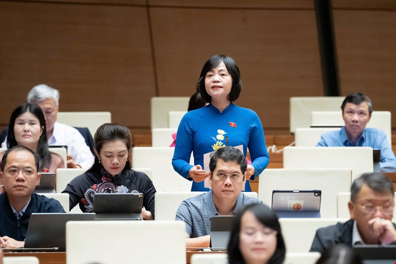 Dai bieu Nguyen Thanh Cam (Doan Dong Thap). Anh: Media Quoc hoi  