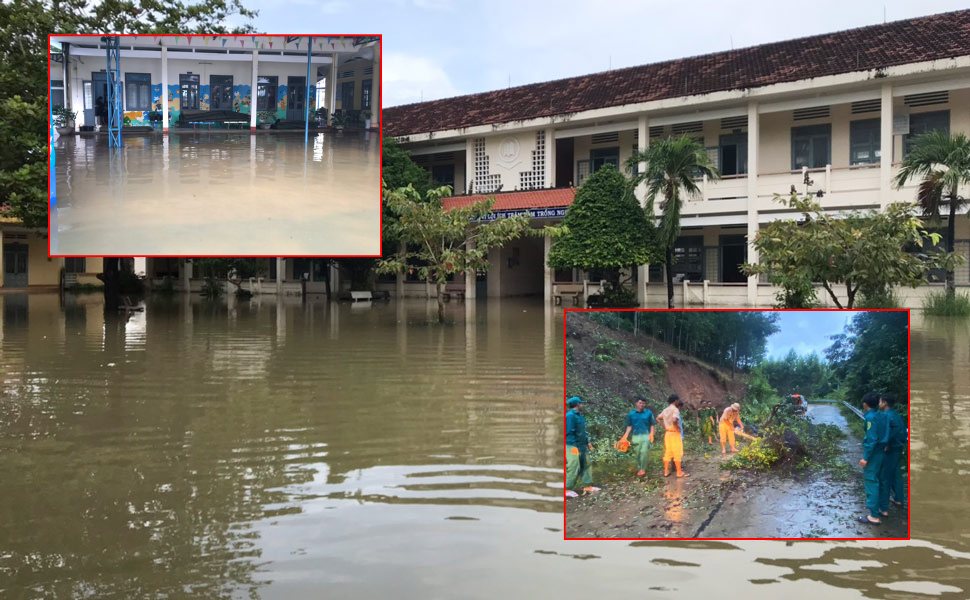 Prolonged heavy rain caused landslides and flooding in Gia Lai province. Photo: Hoai Phuong