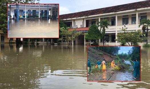 Mưa lớn kéo dài gây sạt lở, ngập lụt trên địa bàn tỉnh Gia Lai. Ảnh: Hoài Phương