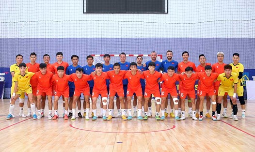 Tuyển futsal Việt Nam hướng đến mục tiêu lọt vào top 2 ở SEA Games 33. Ảnh: VFF