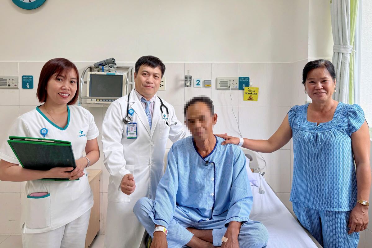 Nguoi benh da on dinh nhanh chong, giam ro ret tinh trang dau sau mo, an uong duoc som, hoi phuc tot. Anh: benh vien cung cap