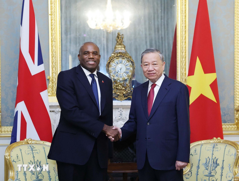 General Secretary To Lam and Deputy Prime Minister David Lammy. Photo: VNA