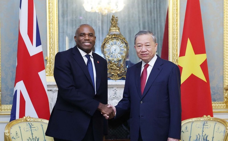 General Secretary To Lam and Deputy Prime Minister David Lammy. Photo: VNA