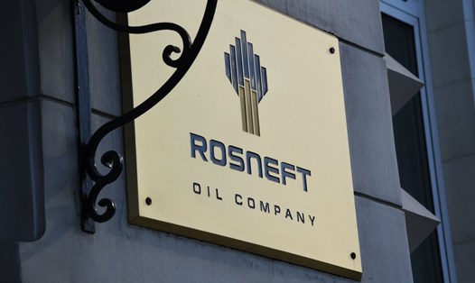 Logo của tập đoàn dầu khí Nga Rosneft. Ảnh: RT