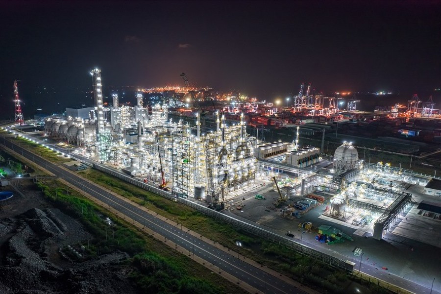 Overview of the factory of Hyosung Vina petrochemical enterprise in Cai Mep - Thi Vai. Photo: Nam Le