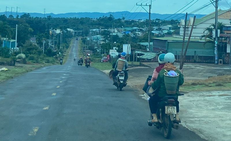 To mo sang, nguoi dan o xa da len nuong ray, giang vien tranh thu dao tao nghe vao buoi toi. Anh: Phong Lan