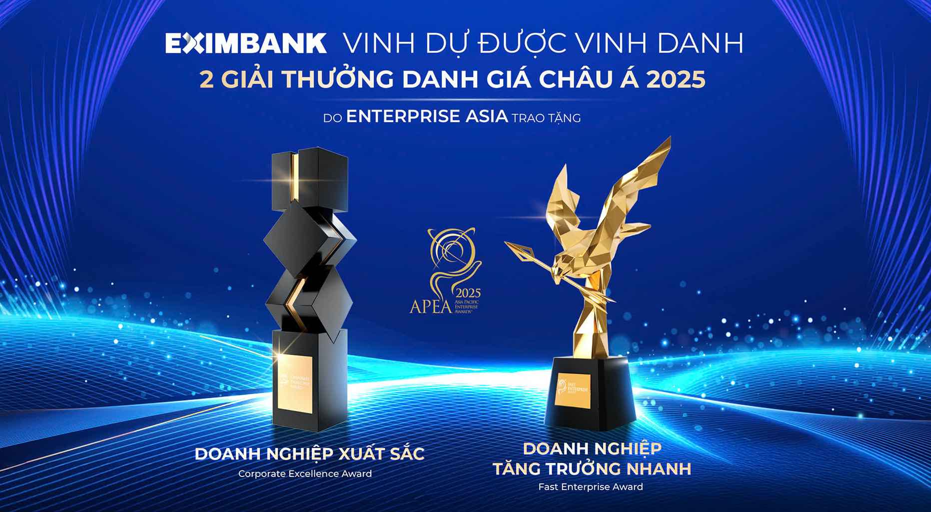 Eximbank duoc vinh danh tai Asia Pacific Enterprise Awards (APEA) 2025. Anh: Eximbank