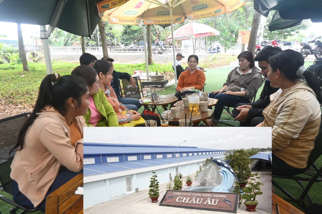 Nhieu nguoi lao dong tung lam viec tai Cong ty Co phan chau Au (TP My Tho, tinh Tien Giang) phan anh bi doanh nghiep nay tray y no bao hiem xa hoi. Anh: Quyen Pham 