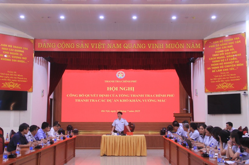 Hinh anh tai buoi cong bo Quyet dinh Thanh tra du an co kho khan, vuong mac tai Bo Ngoai giao. Anh: Thanh tra Chinh phu 