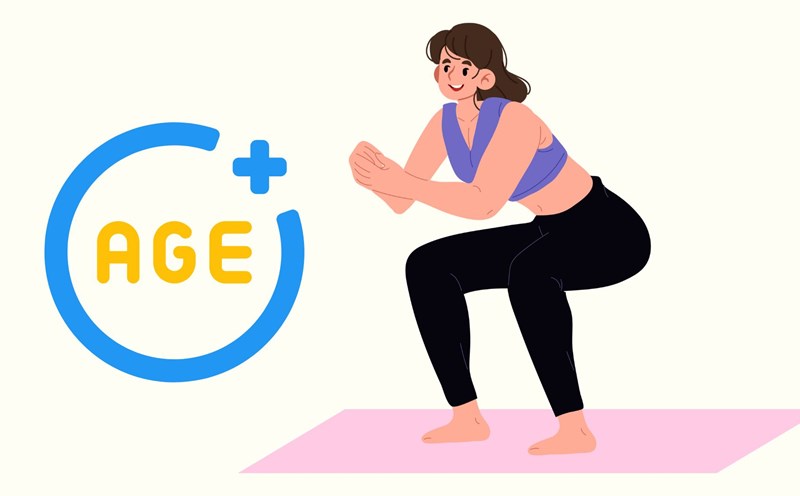 Squat is a morning exercise that helps increase strength in the elderly. Graphics: Thanh Thanh