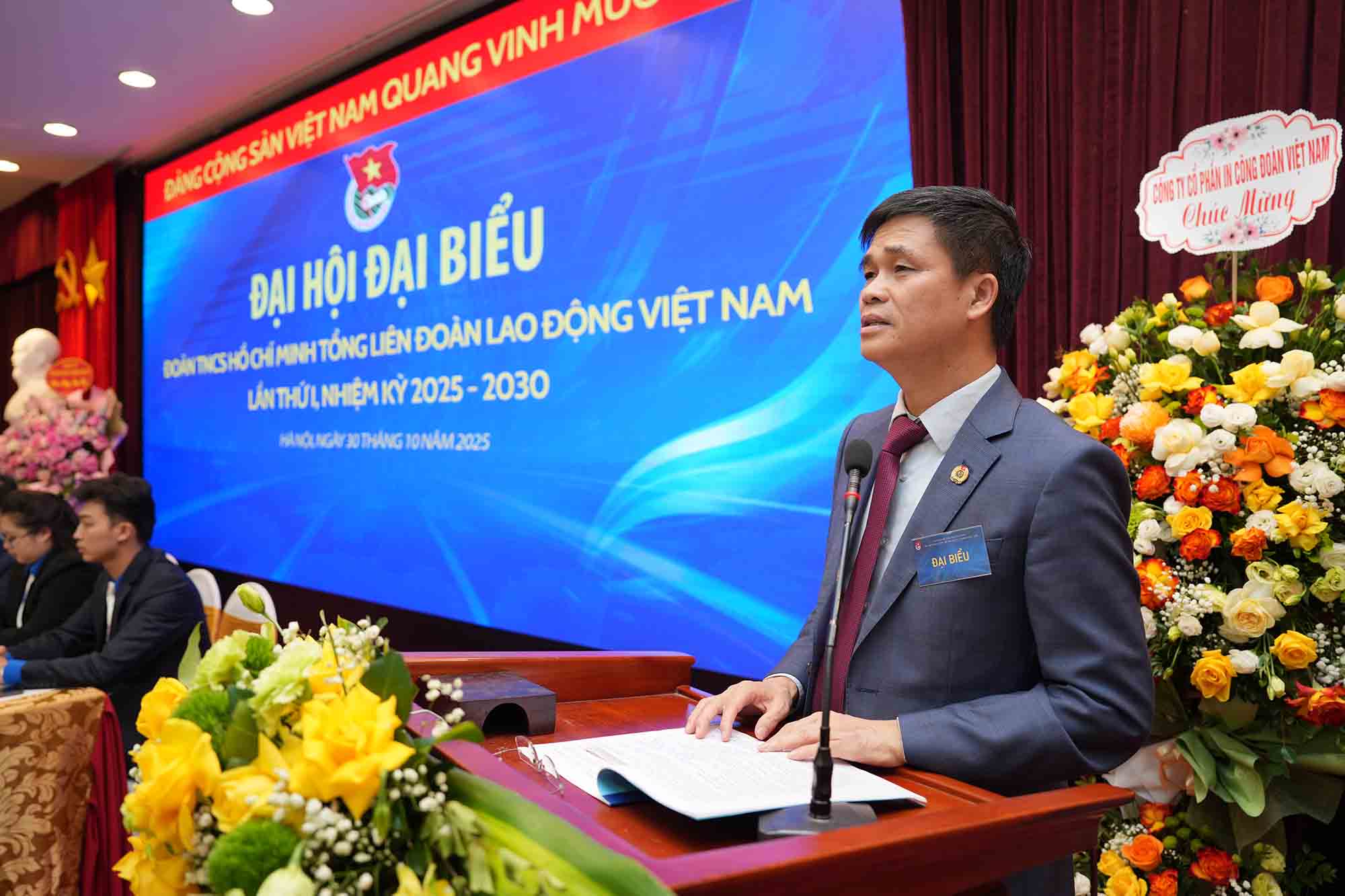 Dong chi Ngo Duy Hieu phat bieu chi dao tai Dai hoi. Anh: Huu Chanh