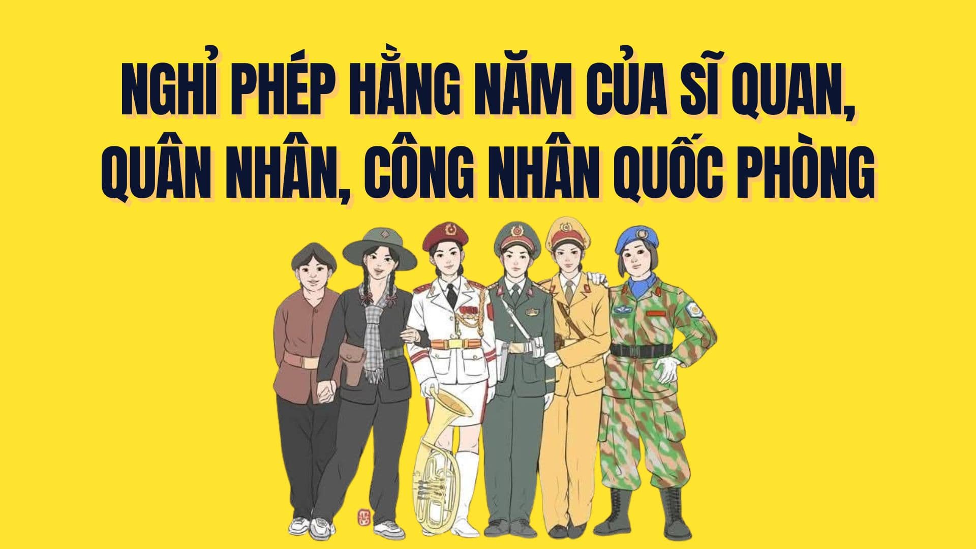 간부 간부 군인 국방 노동자의 연차 휴가에 대한 자세한 규정. 그래픽: Tra My