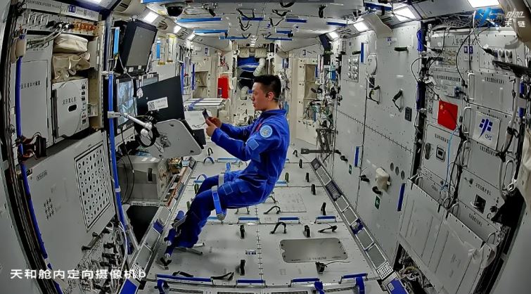 Chinese astronaut on Thien Cung Space Station on May 28, 2024. Photo: CMSA