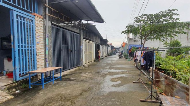 Khu vuc xay nham gan 50 can nha tren dat nguoi khac o phuong Tan Khanh, TPHCM. Anh: Dinh Trong 