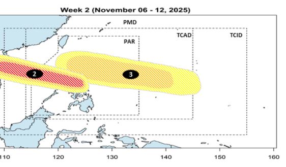 Du bao bao/ap thap tuan tu 6-12.11. Anh: PAGASA