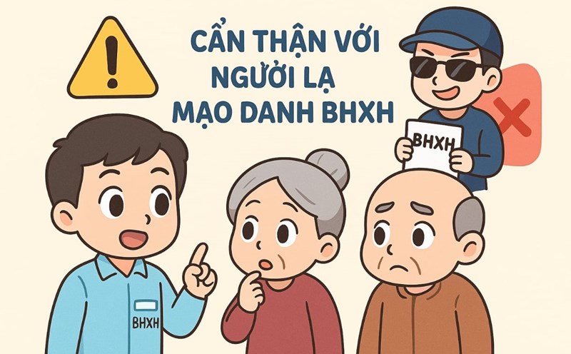 Warning about forging social insurance documents to scam people is getting more and more sophisticated. Graphics: Phuong Thao