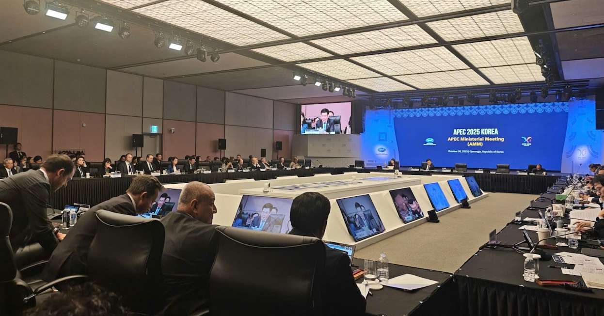 Hoi nghi lien Bo truong Ngoai giao - Kinh te lan thu 36 (AMM 36) do Bo truong Ngoai giao Han Quoc Cho Hyun va Bo truong Thuong mai Han Quoc Yeo Han-Koo dong chu tri. Anh: Bo Cong Thuong