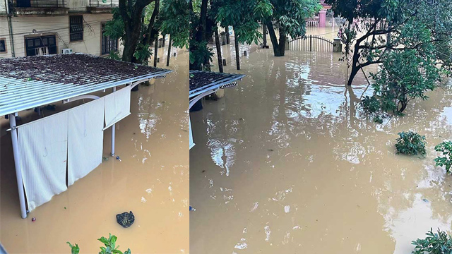 Long Nhat's villa in Hue is heavily flooded