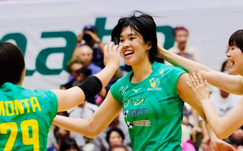 Striker Tran Thi Thanh Thuy is the most successful Vietnamese volleyball player to go abroad. Photo: Guma
