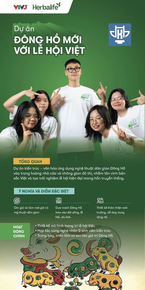 Du an cua doi thi den tu Dai hoc Kien truc. Anh: VTV