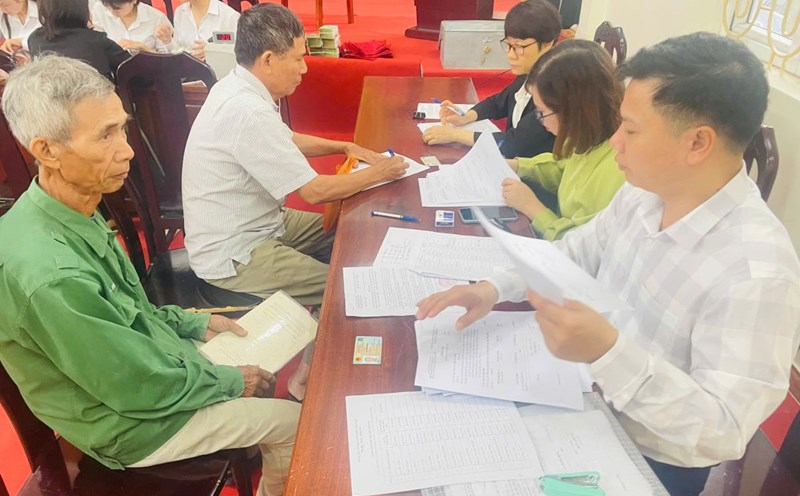 An Phong ward organizes payments to 118 households. Photo: An Phong Tourism Portal, Hai Phong