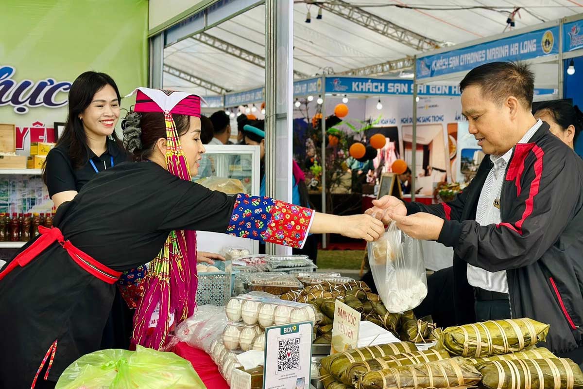 Tien Yen commune participates in the 2025 Quang Ninh Food Festival with OCOP products and local agricultural products. Photo: Tien Yen Commune Portal