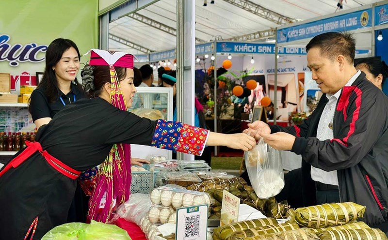 Tien Yen commune participates in the 2025 Quang Ninh Food Festival with OCOP products and local agricultural products. Photo: Tien Yen Commune Portal