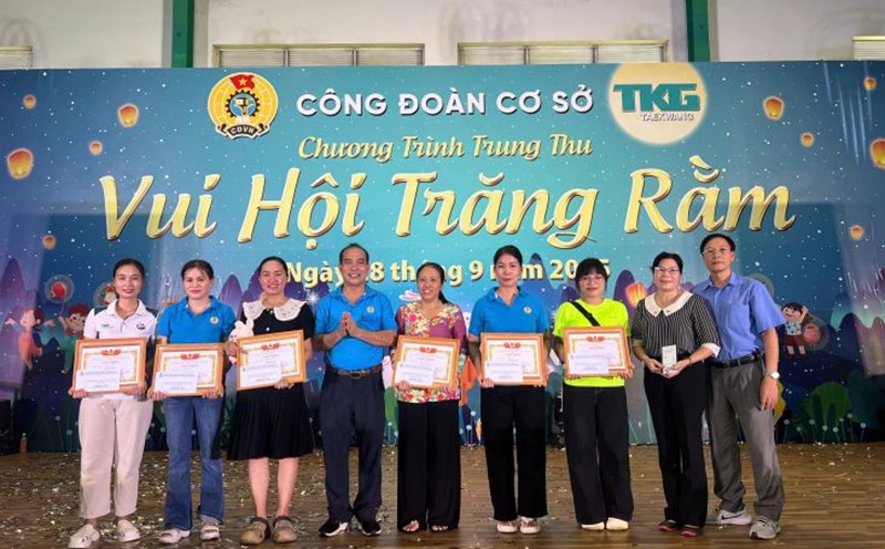 The Trade Union of TKG Taekwang Vina Joint Stock Company organizes many activities to care for union members and workers. Photo: Provided by the Union