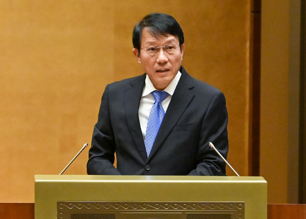 General Luong Tam Quang - Politburo member, Minister of Public Security - informed about amending and supplementing a number of articles of the Law on Identification. Photo: Pham Dong