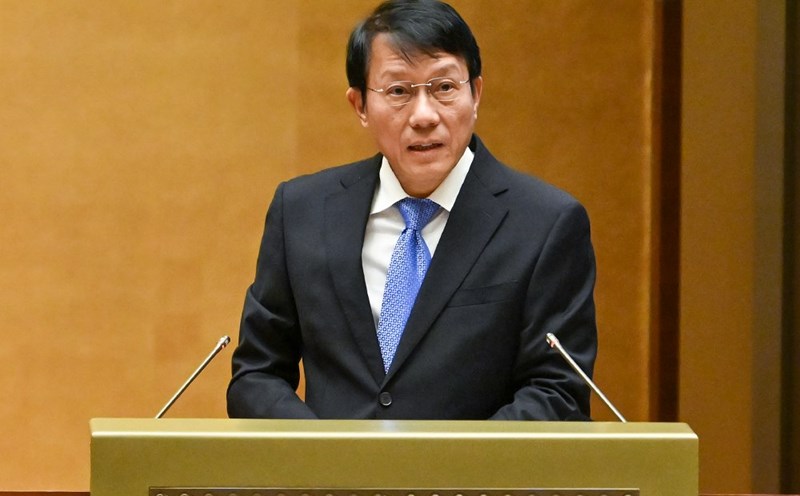 General Luong Tam Quang - Politburo member, Minister of Public Security - informed about amending and supplementing a number of articles of the Law on Identification. Photo: Pham Dong