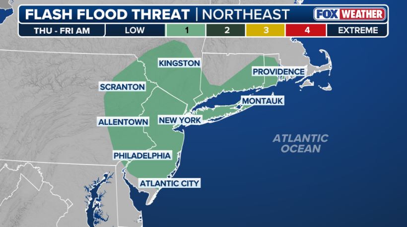 Canh bao lu quet. Anh: Fox Weather