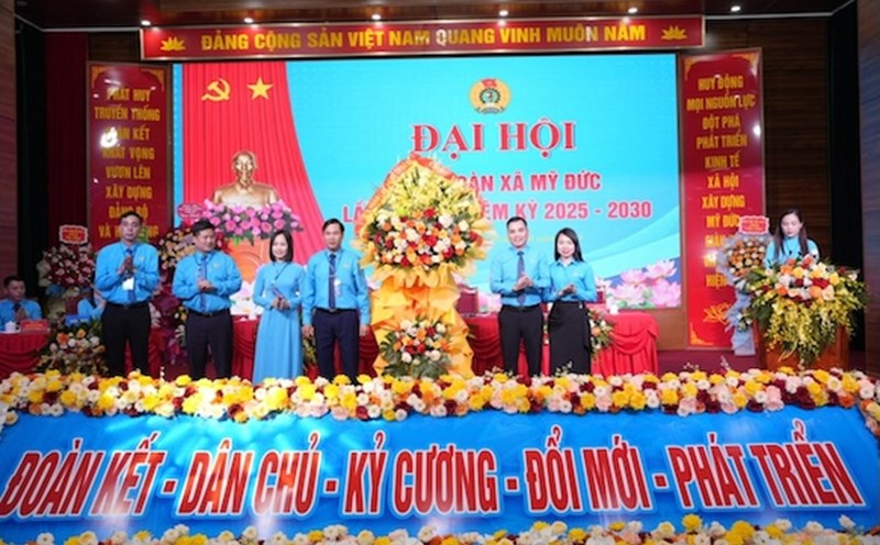 The first Congress, term 2025 - 2030 of the My Duc Commune Trade Union. Photo: investor