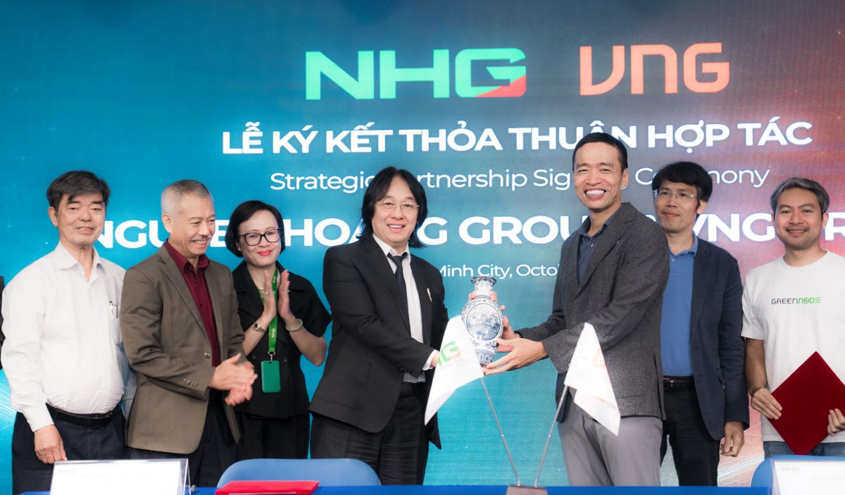 Nguyen Hoang Group and VNG Group Joint Stock Company (VNG) cooperate to promote digital transformation in education, develop human resources and the Vietnamese technology ecosystem. Photo: NH