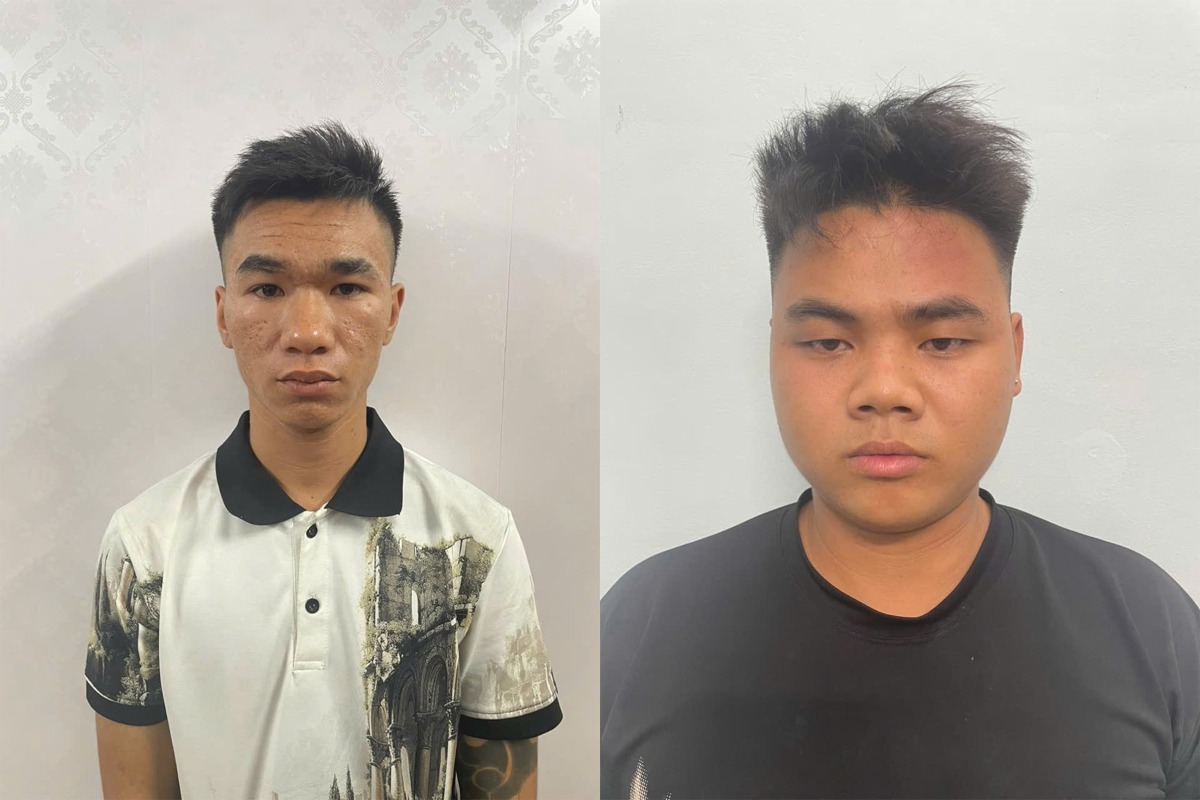Các đối tượng Phạm Đức Nghĩa và Vũ Mạnh Trường. Ảnh: Công an TP Hải Phòng
