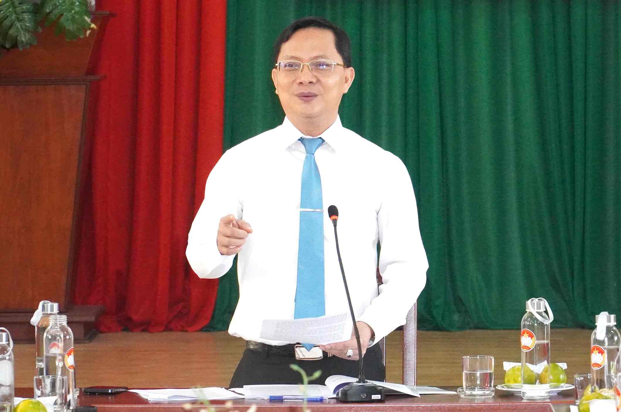 ドンナイ省ベトナム祖国戦線委員会のハ・アン・ズン常任副委員長が記者会見で語った。写真：HAC