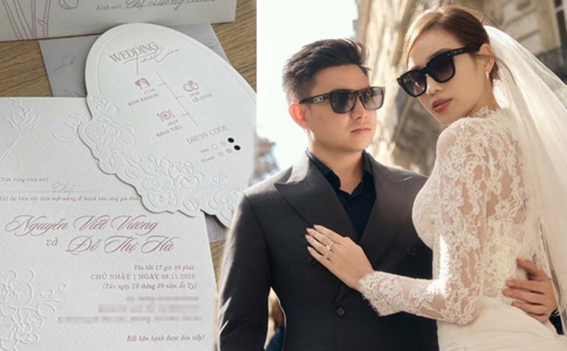 The reception of Do Thi Ha and businessman Viet Vuong took place in Hanoi in November.