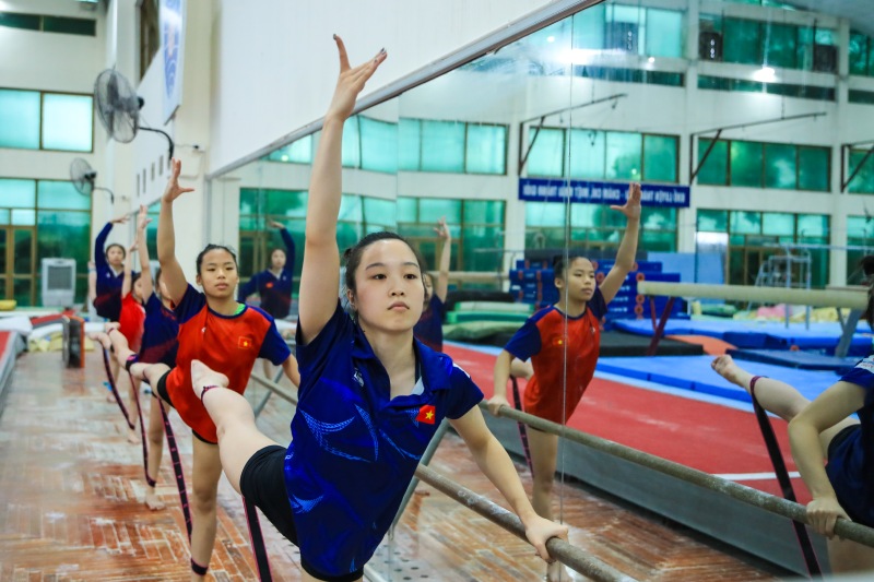 Quynh Nam la mot trong so cac van dong vien nu du SEA Games, dang no luc de dat thanh tich trong Dai hoi sap toi. Anh: Minh Dan