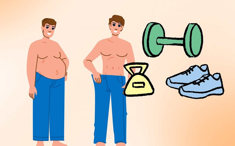 Effectively reduce visceral fat thanks to special exercises by gym people