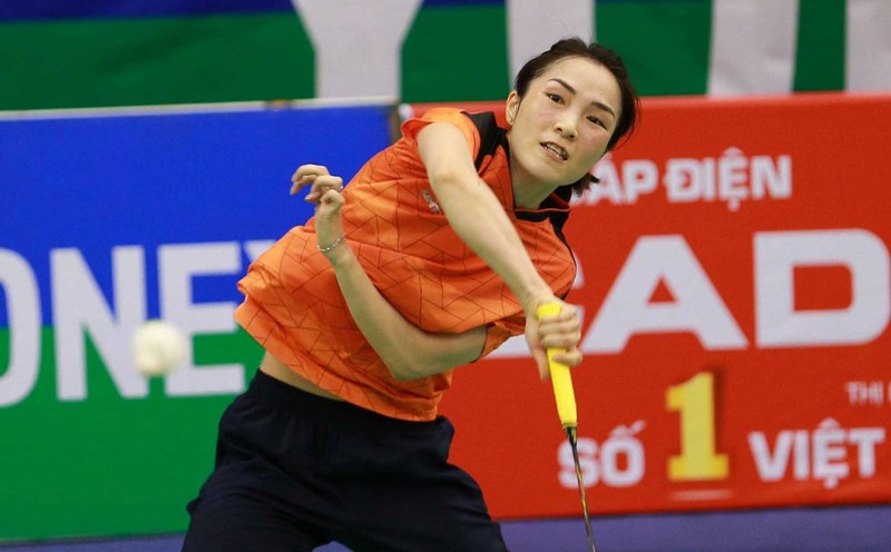 Tennis player Vu Thi Trang won the right to enter the semi-finals of the tournament in Bac Ninh. Photo: Thanh Vu