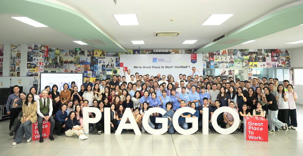 Piaggio Vietnam is honored to be certified as the Best Workplace of 2025 in Vietnam. Photo: Provided by the enterprise